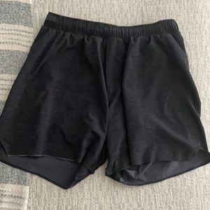 Lululemon Surge Shorts 6” M Lined Heather Black